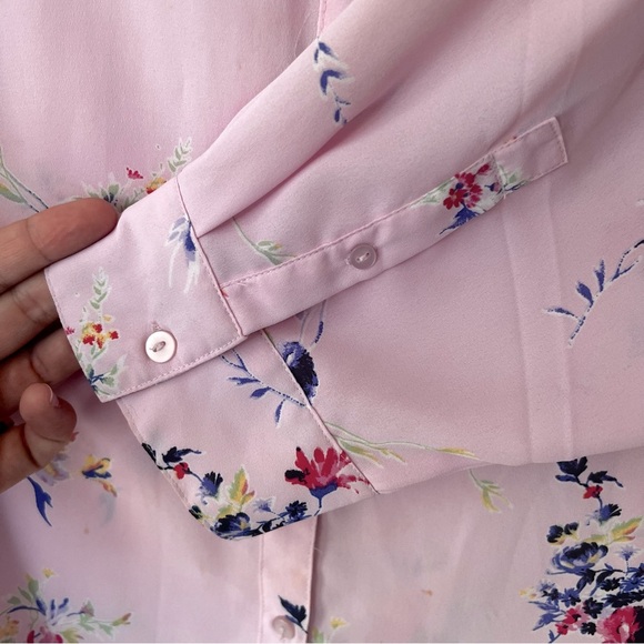 Roaman’s Lightweight Floral & Pink Plus Size Women’s Blouse 32W (3X) - Picture 5 of 13